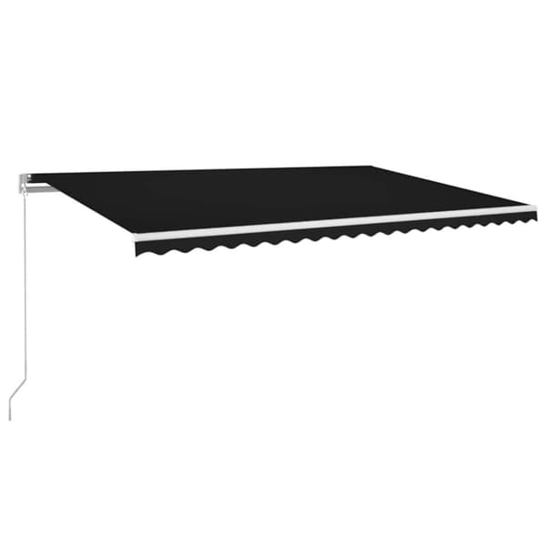 vidaXL markise m. LED-lys 500x300 cm manuel betjening antracitgrå