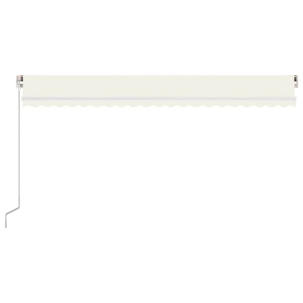 vidaXL Sisäänkelattava markiisi LEDillä 500x300 cm kerma