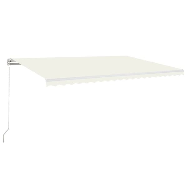 vidaXL Sisäänkelattava markiisi LEDillä 500x300 cm kerma
