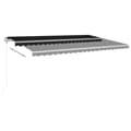 Miniatyrbillede 4 af 9: vidaXL markise m. LED + vindsensor 500x300 cm automatisk antracitgrå