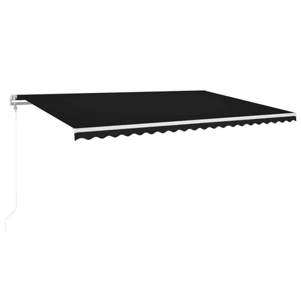 vidaXL markise m. LED + vindsensor 500x300 cm automatisk antracitgrå
