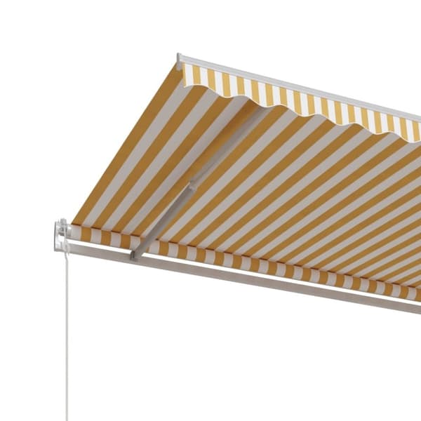 vidaXL Automaattisesti sisäänkelattava markiisi 600x350 cm keltavalk.