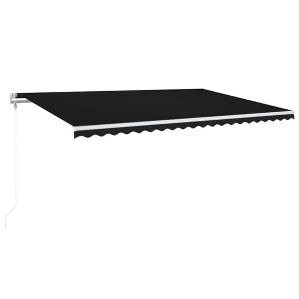 vidaXL markise m. LED + vindsensor 500x350 cm automatisk antracitgrå
