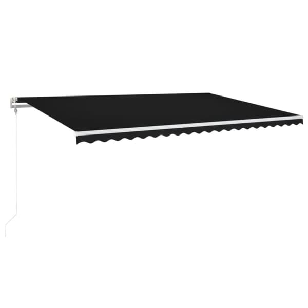 vidaXL markise 500x300 cm automatisk betjening antracitgrå