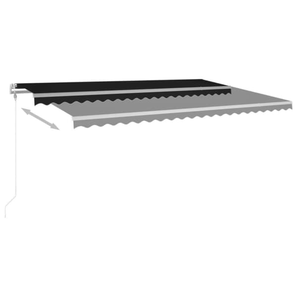 vidaXL Markis automatiskt infällbar 500x300 cm antracit