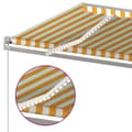 Miniatyrbillede 5 af 7: vidaXL markise m. LED-lys 400x350 cm manuel betjening gul og hvid
