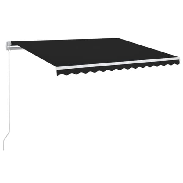 vidaXL markise m. LED-lys 350x250 cm manuel betjening antracitgrå