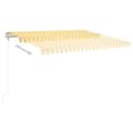 Miniatyrbillede 4 af 9: vidaXL markise 400x350 cm automatisk betjening gul og hvid