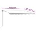Miniatyrbillede 9 af 9: vidaXL markise 400x350 cm automatisk betjening gul og hvid