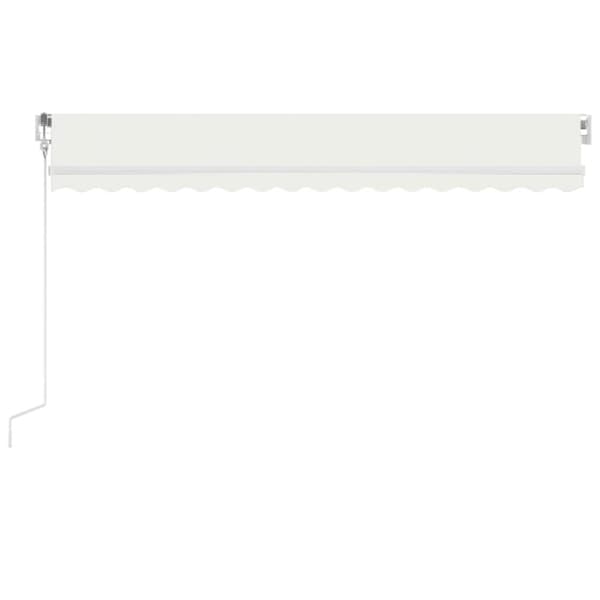 vidaXL Sisäänkelattava markiisi LED/tuulisensori 450x350 cm kerma