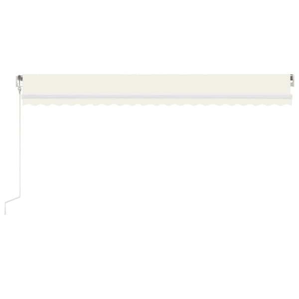 vidaXL markise m. LED + vindsensor 500x350 cm automatisk cremefarvet