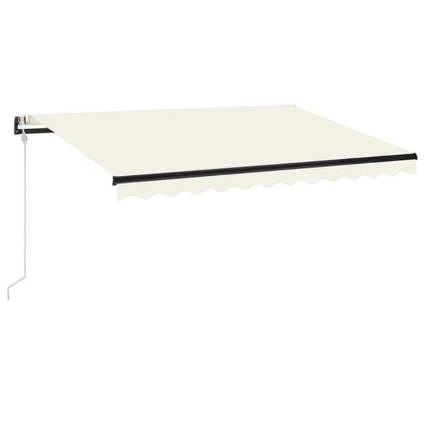 vidaXL Automaattisesti sisäänkelattava markiisi 350x250 cm kerma