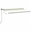 Miniatyrbilde 4 av 10: vidaXL Automatisk uttrekkbar markise 350x250 cm kremhvit