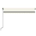 Miniatyrbilde 4 av 7: vidaXL Manuell uttrekkbar markise 350x250 cm kremhvit