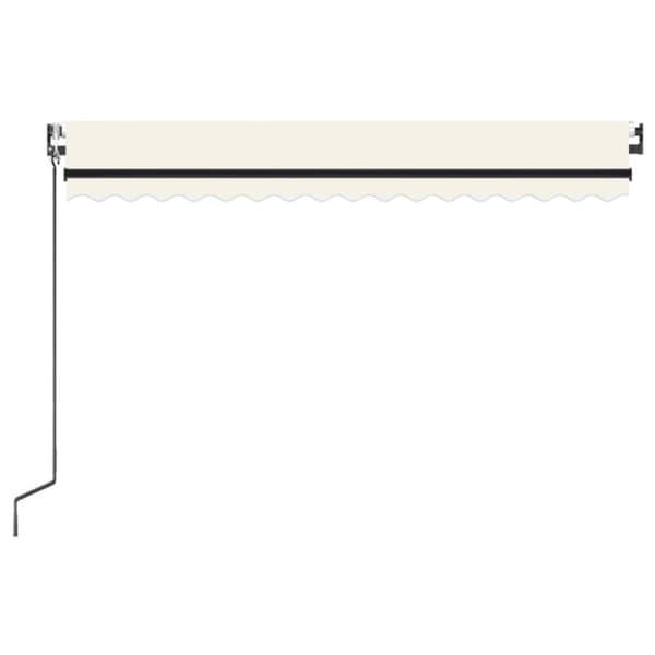 vidaXL Automatisk markis 450x300 cm gräddvit