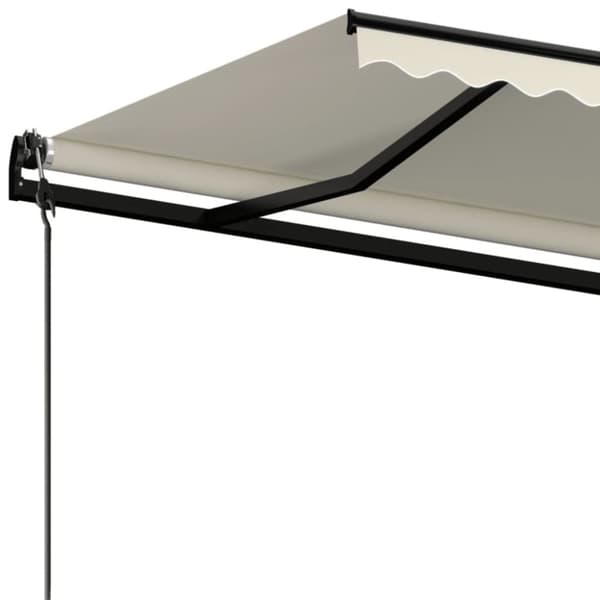vidaXL Automatisk markis 450x300 cm gräddvit