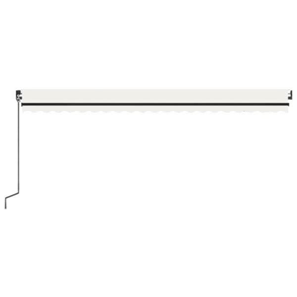 vidaXL Manuell uttrekkbar markise 500x350 cm kremhvit