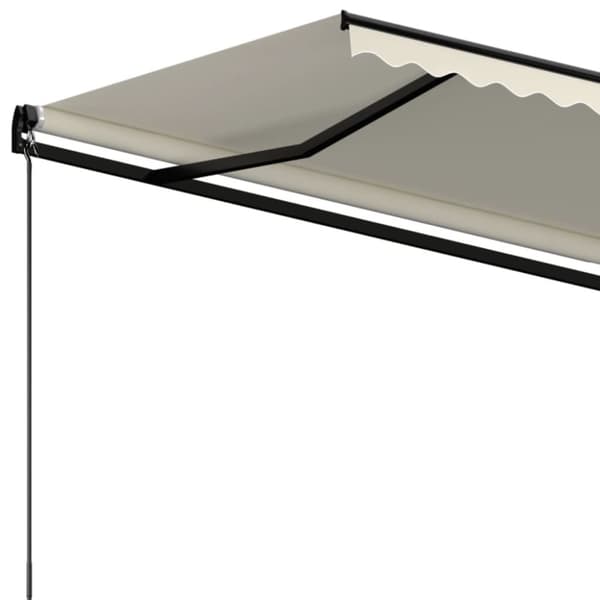 vidaXL Manuell uttrekkbar markise 500x350 cm kremhvit