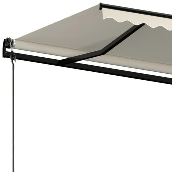 vidaXL Automatisk uttrekkbar markise 500x300 cm kremhvit