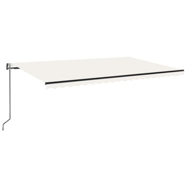 vidaXL Automatisk uttrekkbar markise 500x300 cm kremhvit