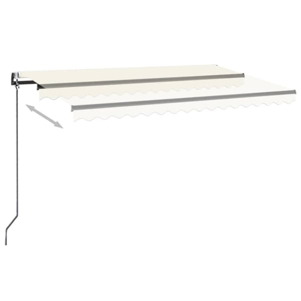 vidaXL Automatisk uttrekkbar markise 400x350 cm kremhvit