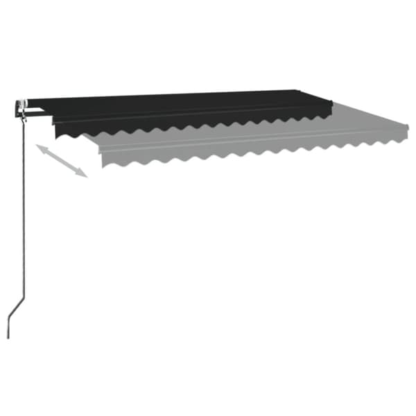 vidaXL markise 450x350 cm automatisk betjening antracitgrå