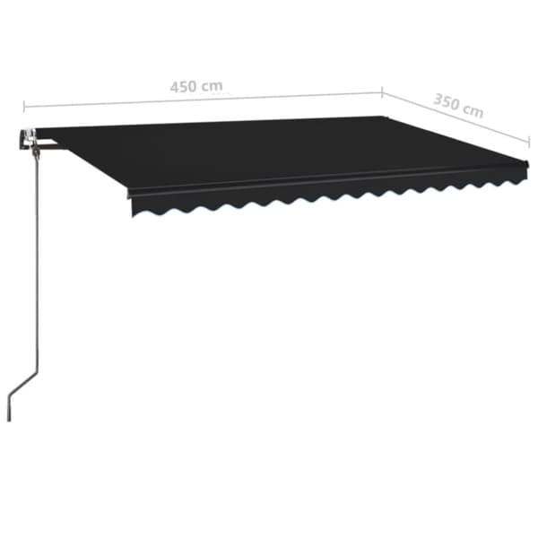 vidaXL Markis automatiskt infällbar 450x350 cm antracit
