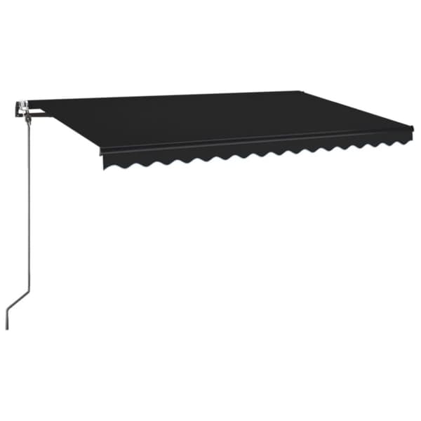 vidaXL Markis automatiskt infällbar 450x350 cm antracit