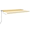 Miniatyrbilde 3 av 9: vidaXL Automatisk uttrekkbar markise 500x300 cm gul og hvit
