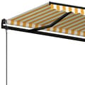 Miniatyrbilde 5 av 9: vidaXL Automatisk uttrekkbar markise 500x300 cm gul og hvit