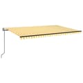 Miniatyrbilde 2 av 9: vidaXL Automatisk uttrekkbar markise 500x300 cm gul og hvit