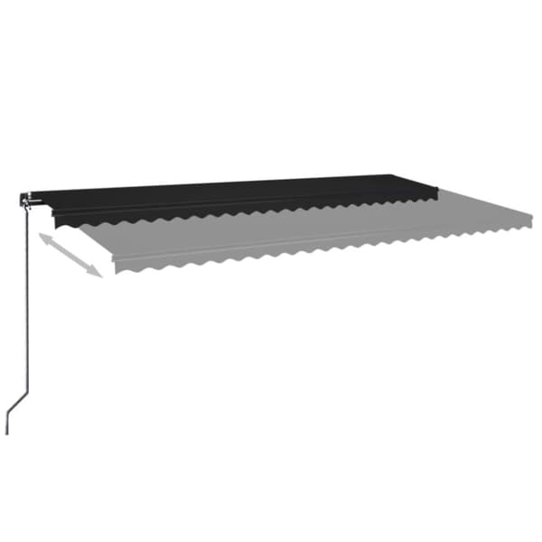 vidaXL Markis manuellt infällbar 600x350 cm antracit