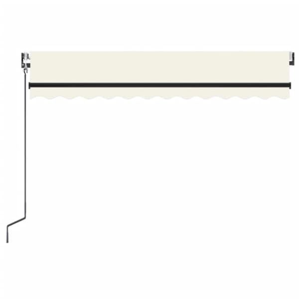 vidaXL Automatisk markise med LED og vindsensor 350x250 cm kremhvit
