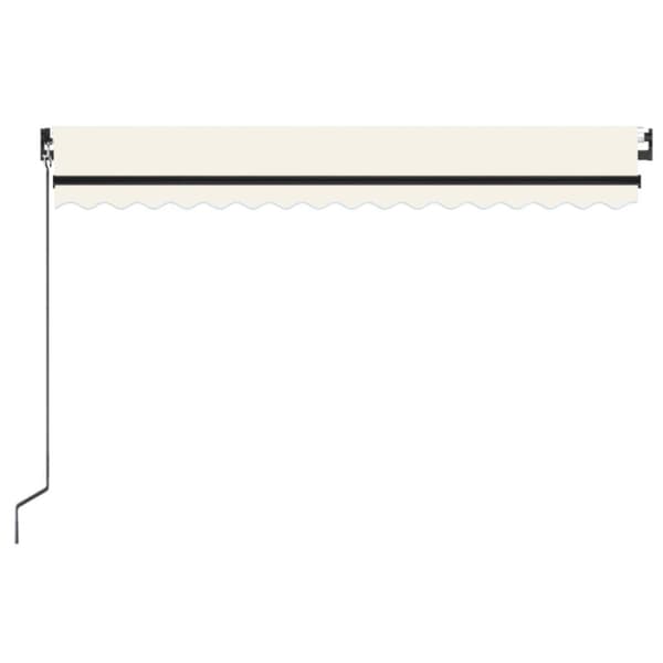 vidaXL Manuell uttrekkbar markise 400x350 cm kremhvit