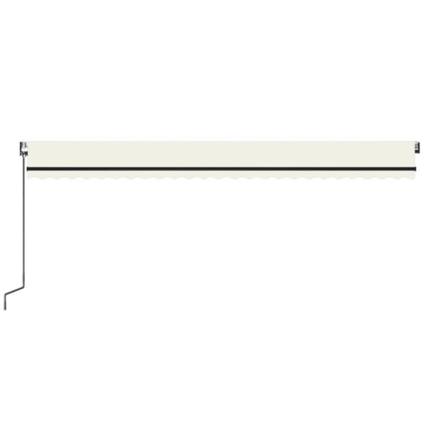 vidaXL Automatisk uttrekkbar markise 600x350 cm kremhvit