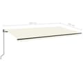 Miniatyrbilde 9 av 9: vidaXL Automatisk uttrekkbar markise 600x350 cm kremhvit