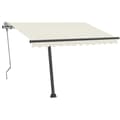 Miniatyrbillede 3 af 11: vidaXL markise m. LED-lys 350x250 cm manuel betjening cremefarvet