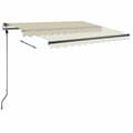 Miniatyrbillede 4 af 11: vidaXL markise m. LED-lys 350x250 cm manuel betjening cremefarvet