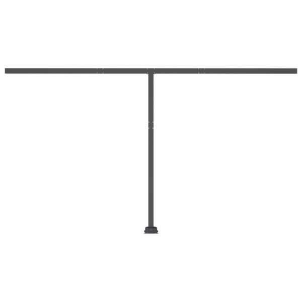 vidaXL Vapaasti seisova sisäänkelattava markiisi 450x300 cm kerma