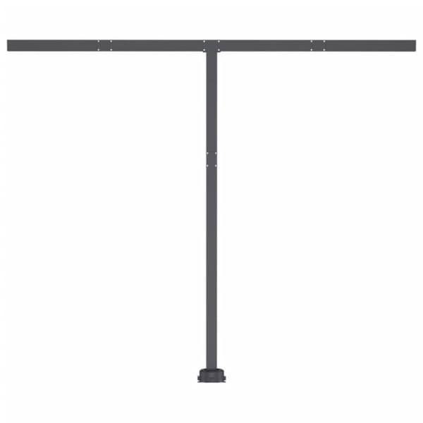 vidaXL Käsin sisäänkelattava markiisi LEDillä 350x250cm sinivalkoinen