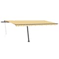 Miniatyrbillede 3 af 11: vidaXL fritstående markise 500x300 cm automatisk betjening gul/hvid