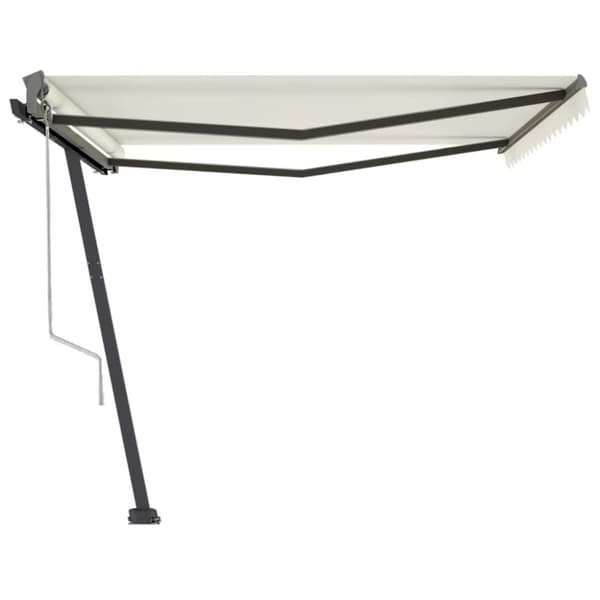 vidaXL Vapaasti seisova sisäänkelattava markiisi 400x350 cm kerma