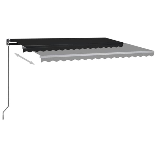 vidaXL Automatisk markise med vindsensor og LED 400x300 cm antrasitt