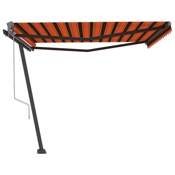 vidaXL Frittstående automatisk markise 450x300 cm oransje/brun