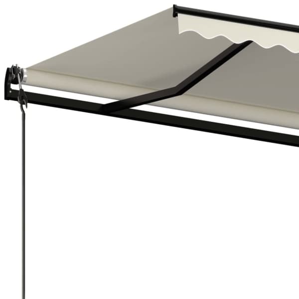 vidaXL Automatisk uttrekkbar markise 500x350 cm kremhvit