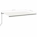 Miniatyrbilde 9 av 9: vidaXL Automatisk uttrekkbar markise 500x350 cm kremhvit