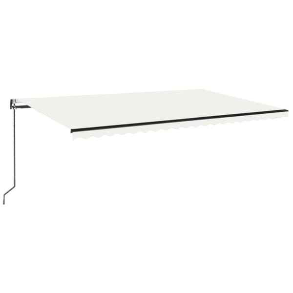 vidaXL Automatisk uttrekkbar markise 500x350 cm kremhvit