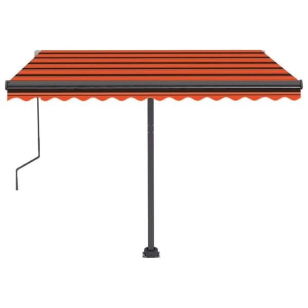 vidaXL Fristående markis automatisk 300x250 cm orange/brun
