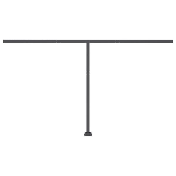 vidaXL Manuell uttrekkbar markise med LED 400x350 cm gul og hvit