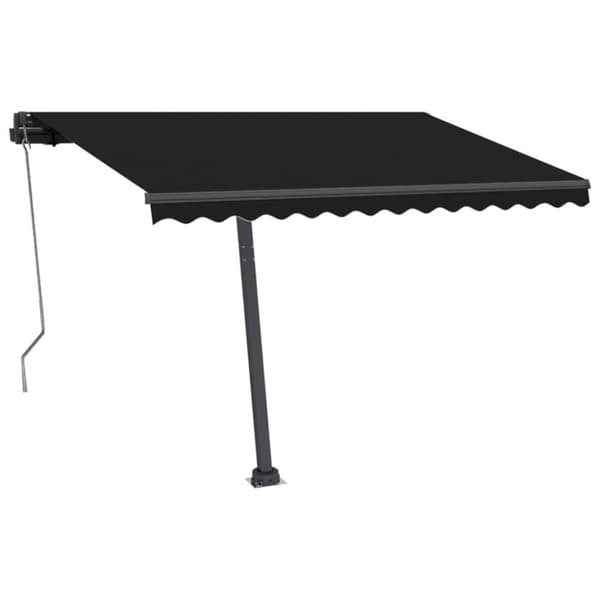 vidaXL Automatisk markise med LED og vindsensor 350x250 cm antrasitt